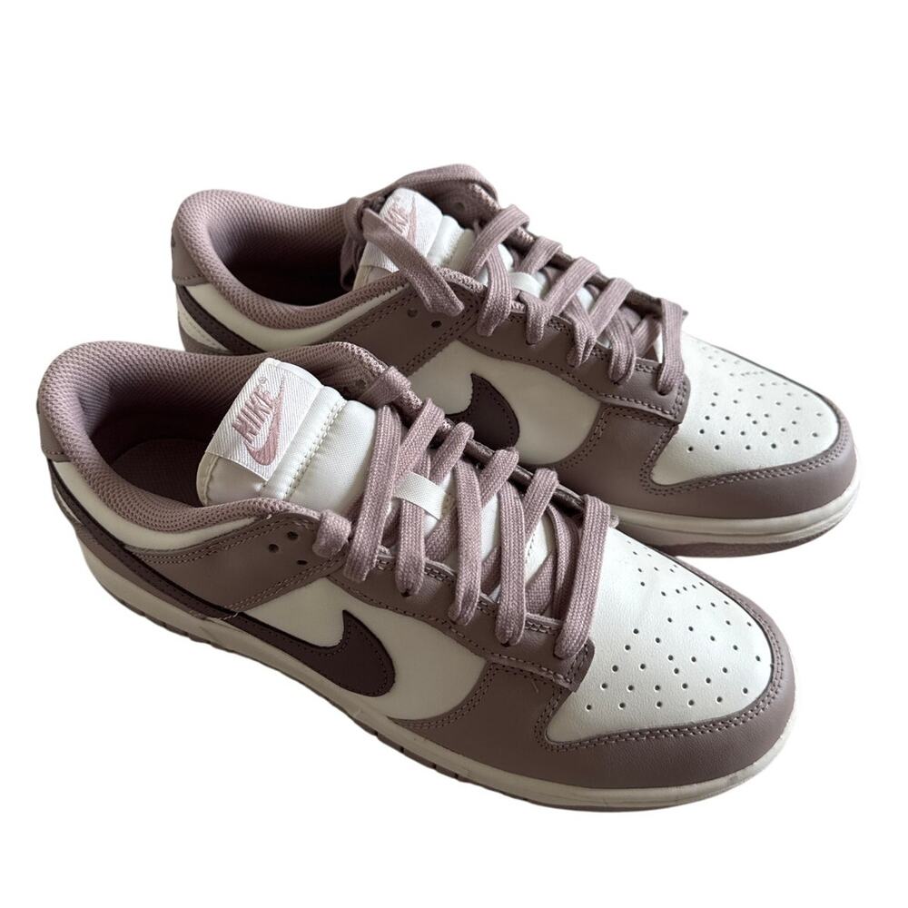 NWOT Women's Size 9.5 Nike Dunk Low Diffused Taupe Sail Plum Eclipse Sneakers